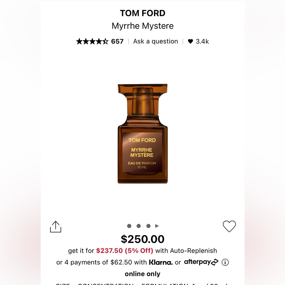 Tom Ford Myrrhe Mystere Eau de Parfum 30ML